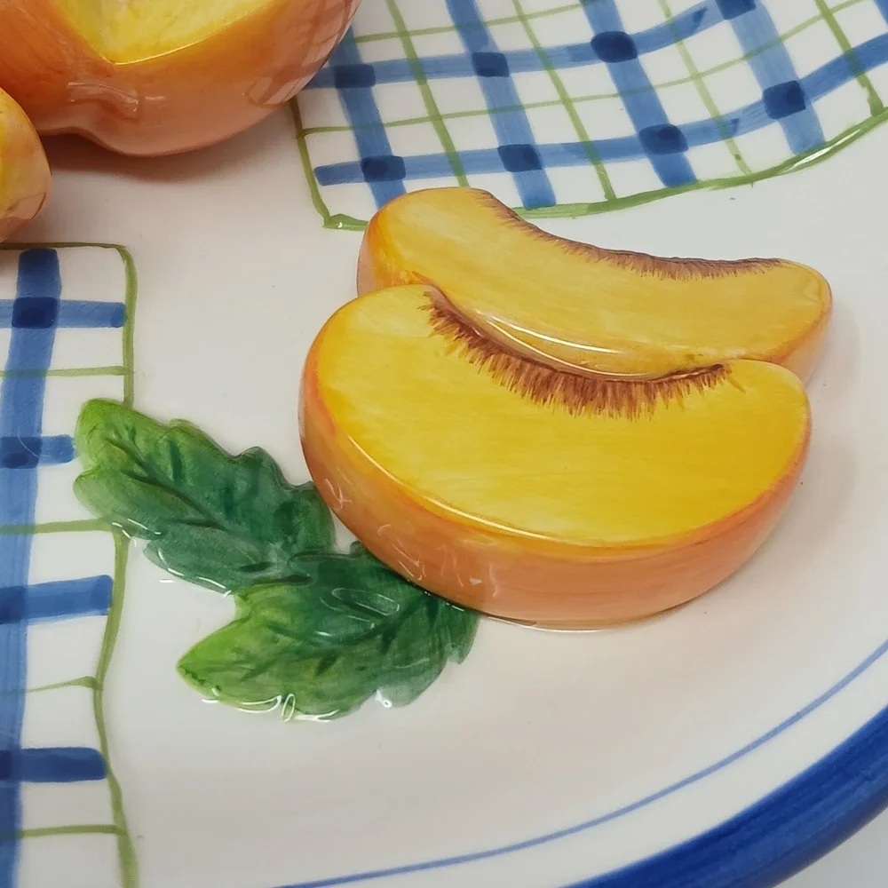Bella Casa Fruit Wall Plate 3D By Ganz Peaches 8